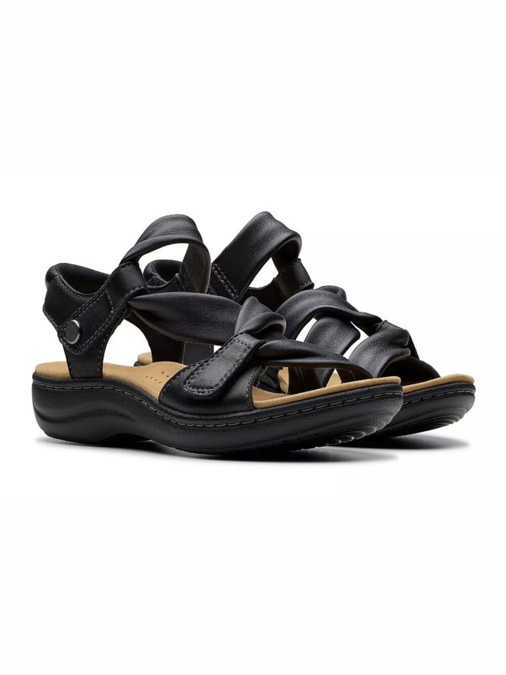 Clarks Collection Women's Laurieann Bell Round Toe Flat Sandals US 9.5W # 28692